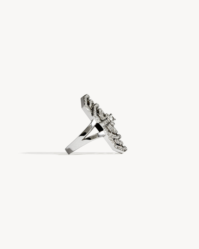 My Way Ring - Silver & Diamonds - Image 3