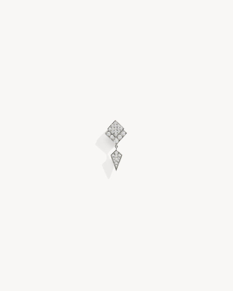 Boucle d'oreille Stairway - Argent & Diamants - Image 1