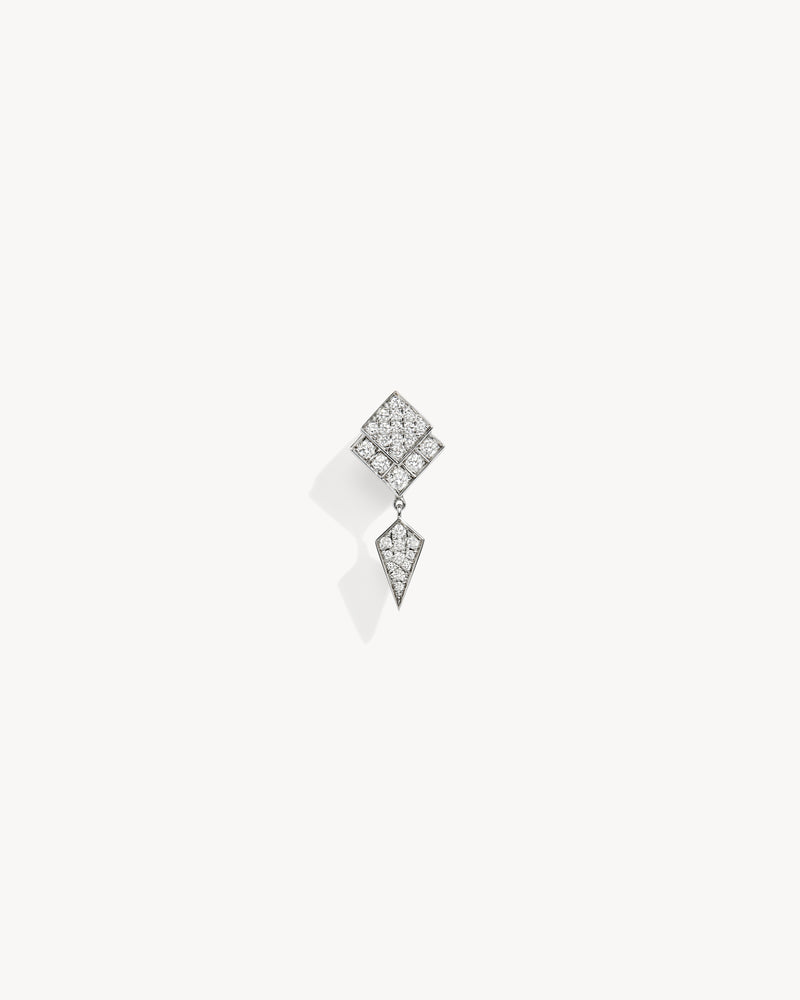 Stairway Earring - Silver & Diamonds - Image 1