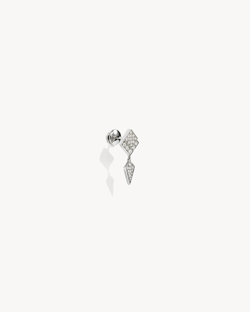 Boucle d'oreille Stairway - Argent & Diamants - Image 3