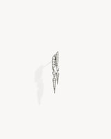 Boucle d'oreille Anyway double goutte - Argent & Diamants