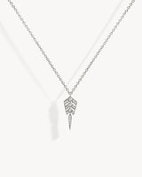 Stairway S Necklace - Silver & Diamonds