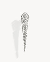Stairway XL Earring - Silver & Diamonds