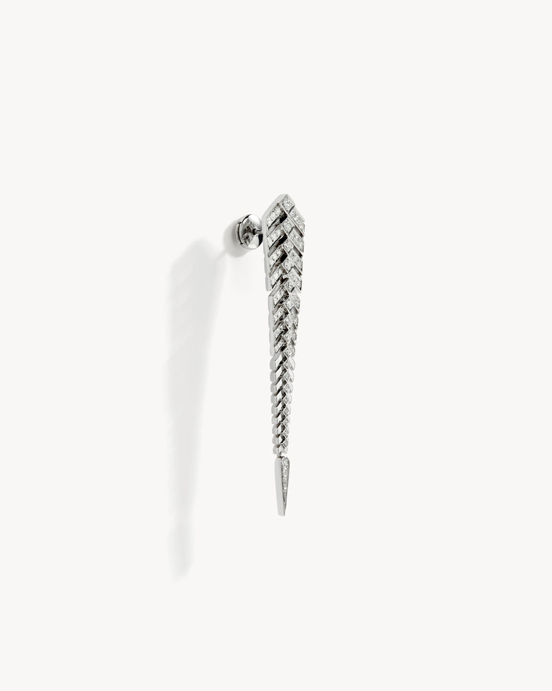 Boucle d'oreille Stairway XL - Argent & Diamants - Image 3
