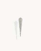 Stairway M Earring - Silver & Diamonds