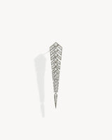 Stairway M Earring - Silver & Diamonds