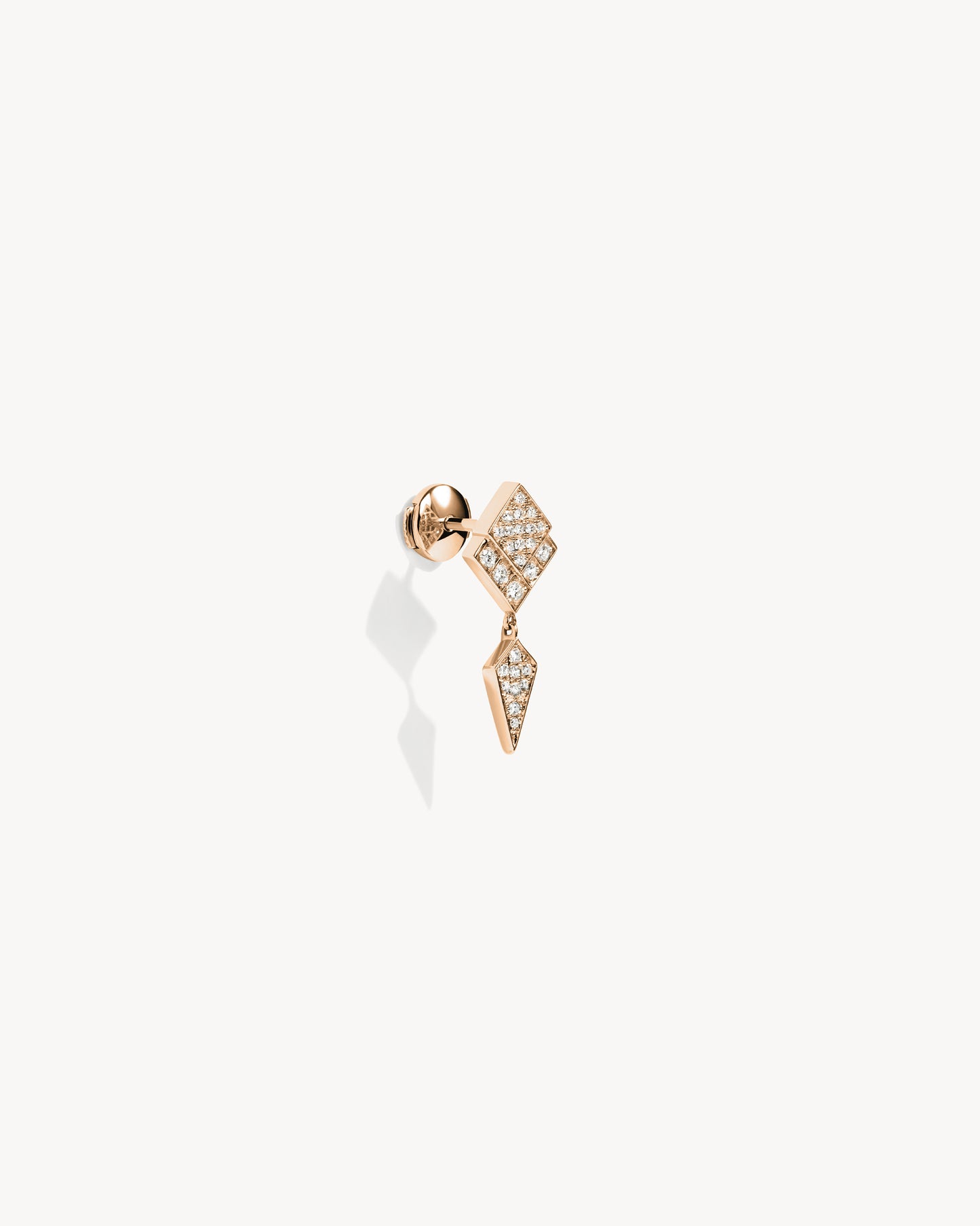 Stairway Earring - Pink Gold & Diamonds