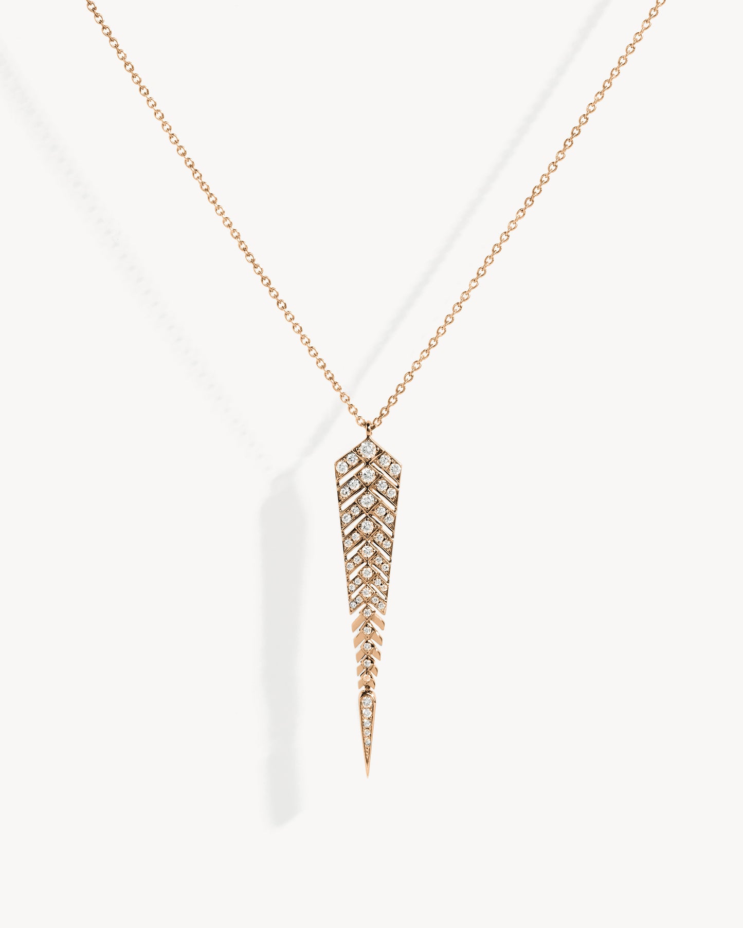 Stairway M Necklace - Pink Gold & Diamonds