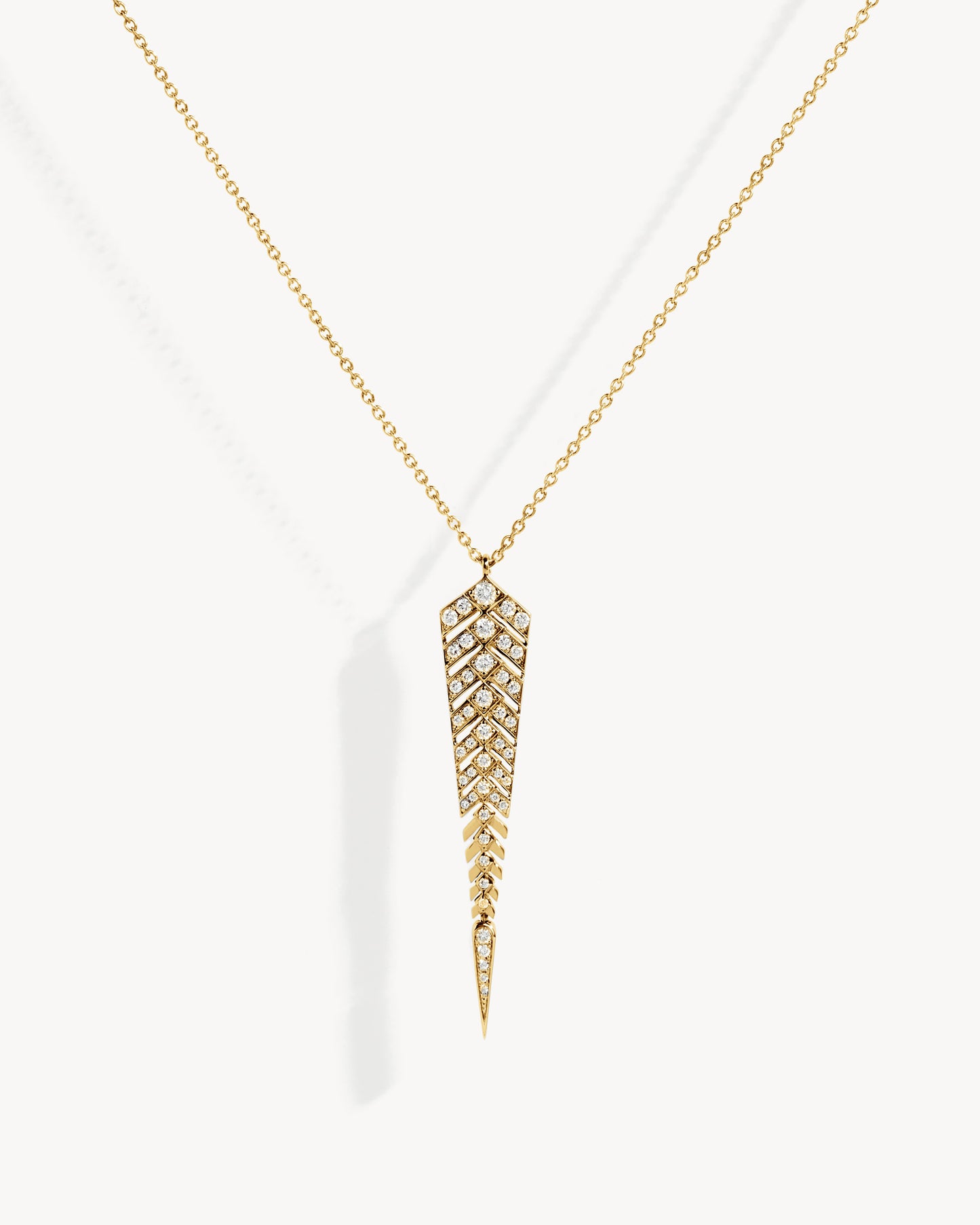 Stairway M Necklace - Yellow Gold & Diamonds