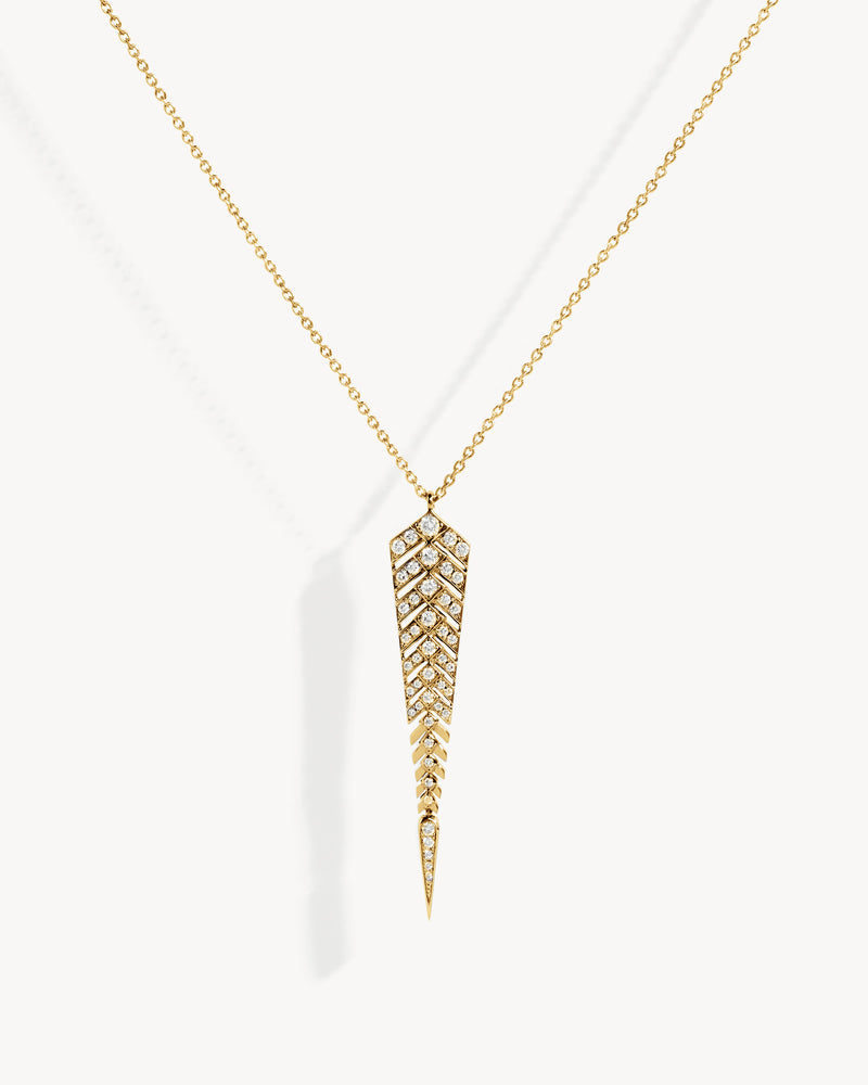 Stairway M Necklace - Yellow Gold & Diamonds - Image 1