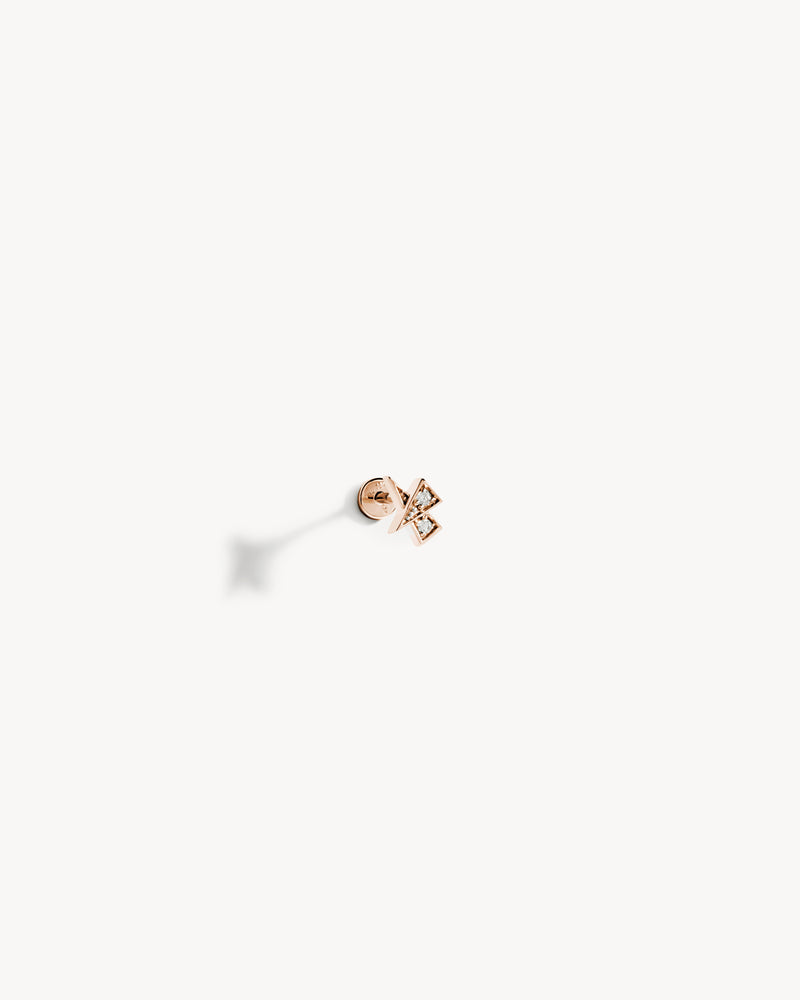 Rockaway Star Piercing - Pink Gold & Diamonds - Image 2