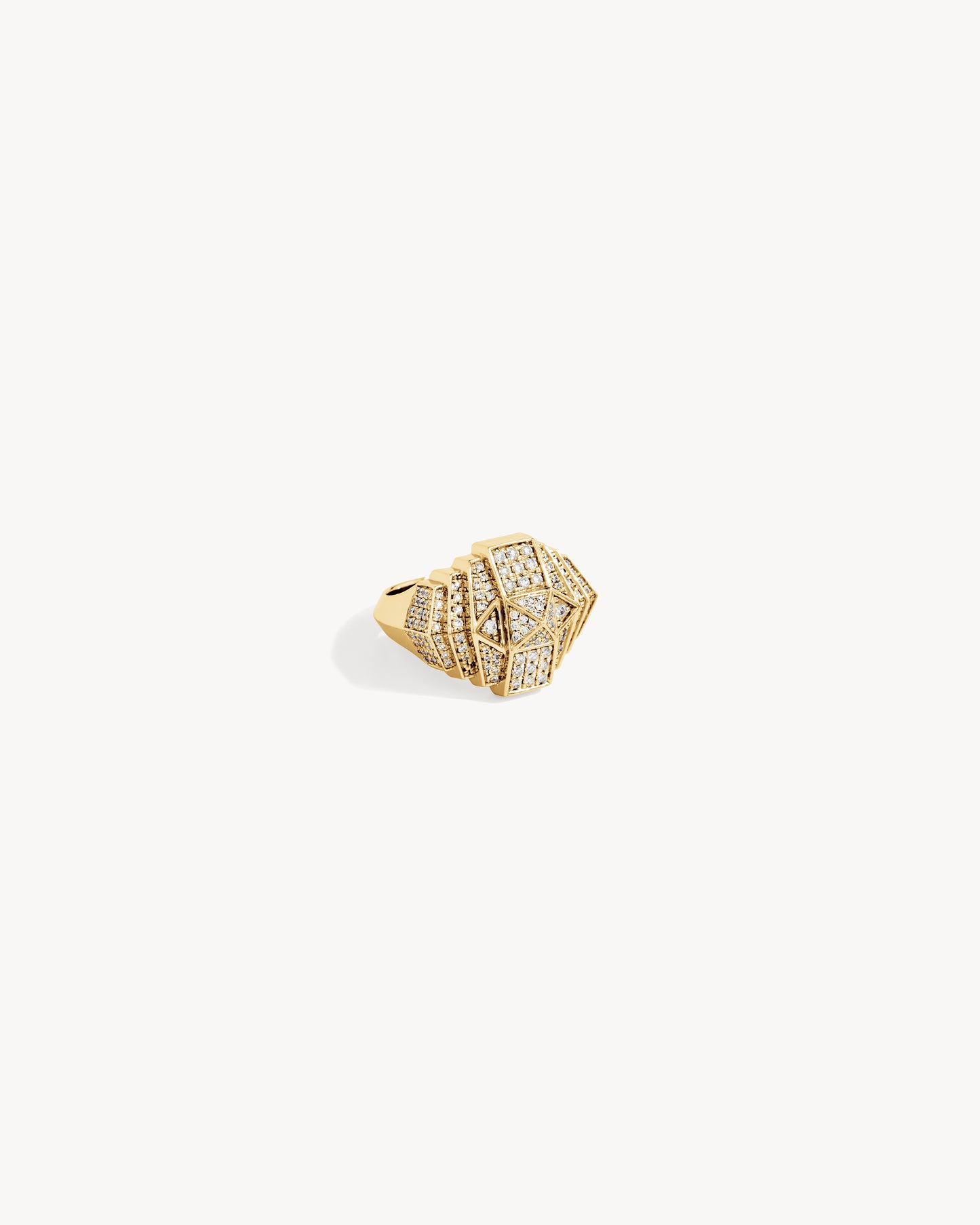 Bague Rockaway Mini Pyramide - Or Jaune & Diamants