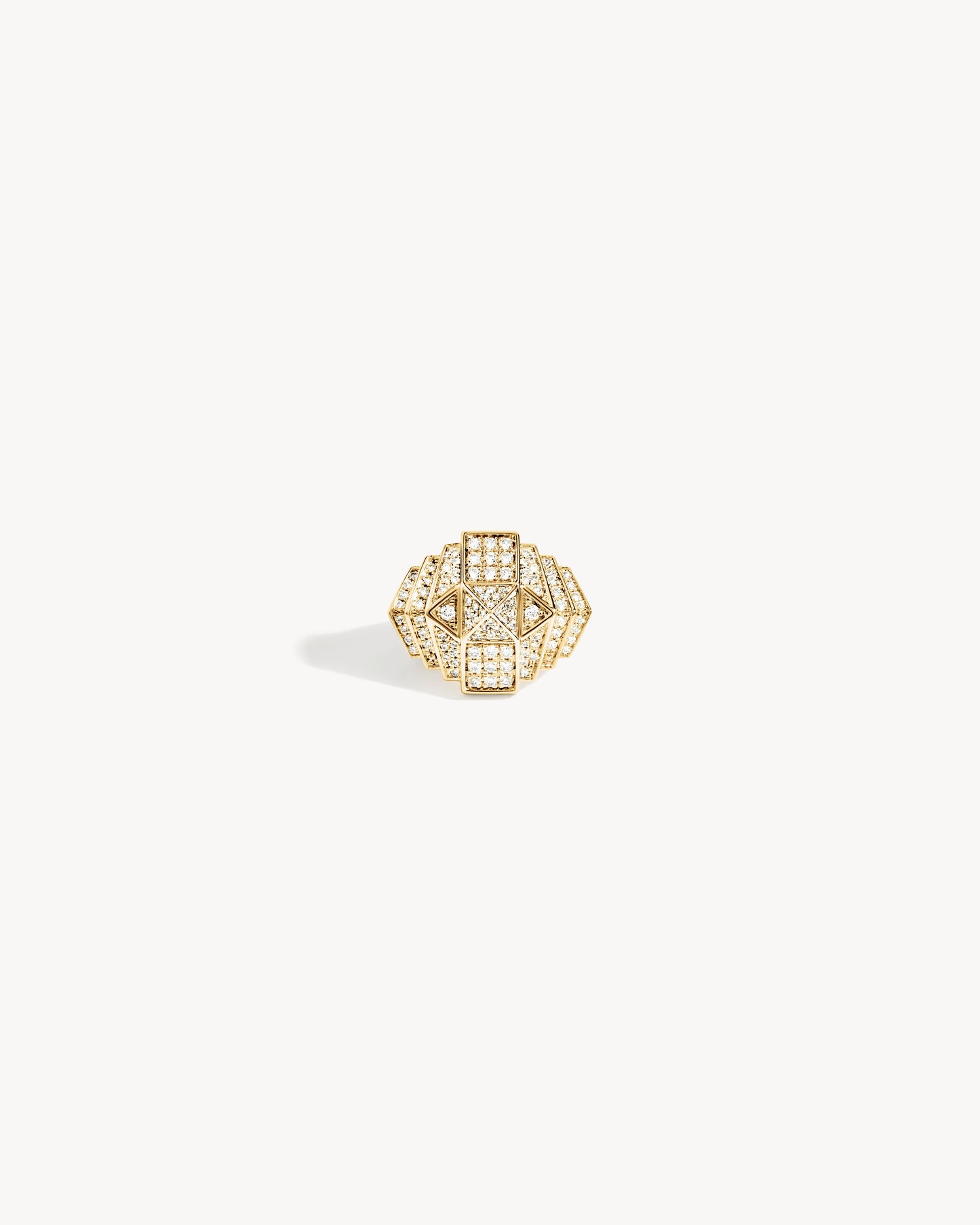 Bague Rockaway Mini Pyramide - Or Jaune & Diamants
