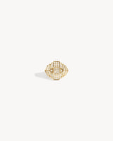 Bague Rockaway Mini Pyramide - Or Jaune & Diamants