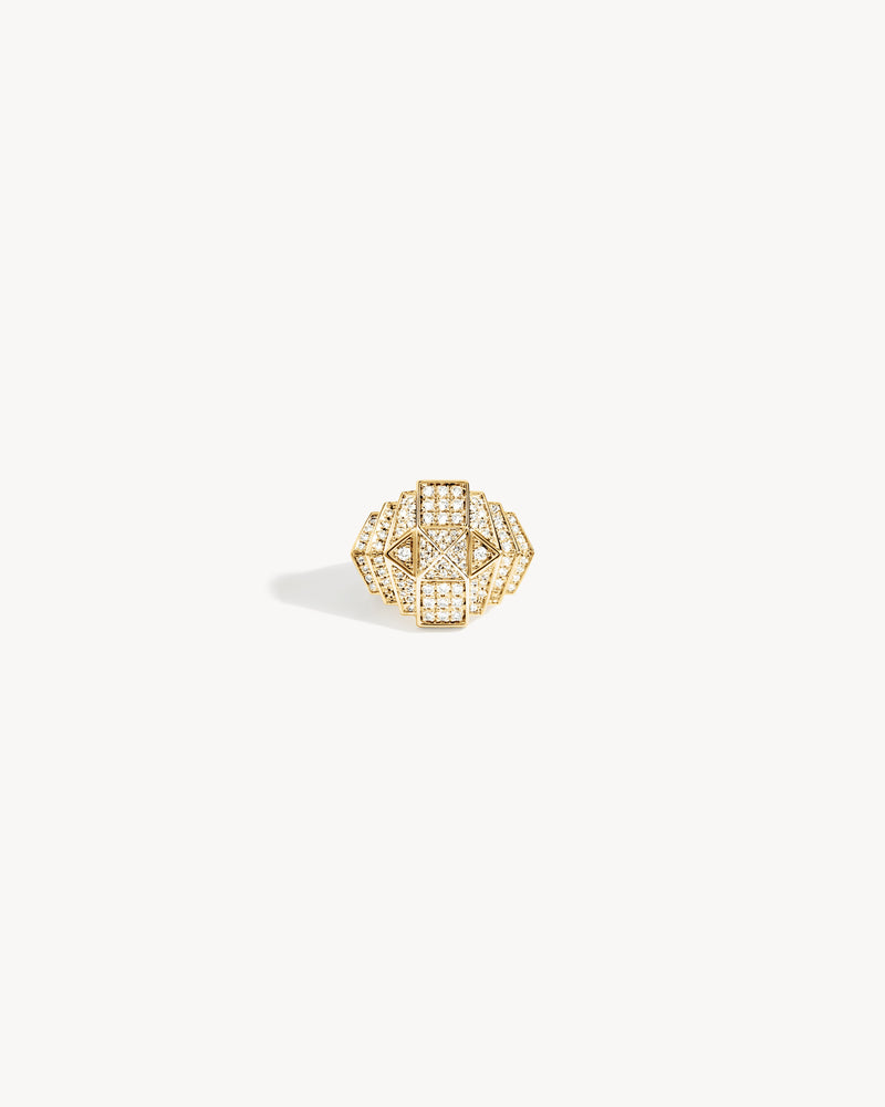 Rockaway Mini Pyramid - Yellow Gold & Diamonds - Image 1