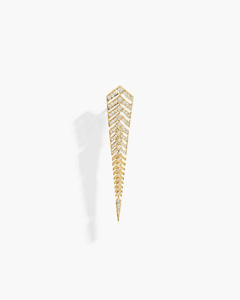 Stairway XL Earring - Yellow Gold & Diamonds - Image 1