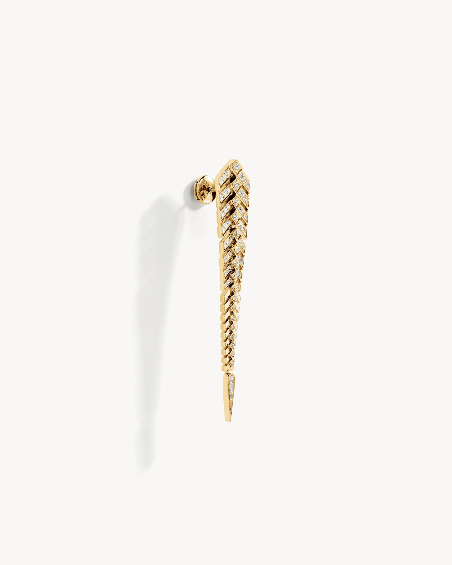 Boucle d'oreille Stairway XL - Or jaune & Diamants