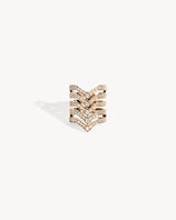 Stairway 5 Rows Ring - Pink Gold & Diamonds