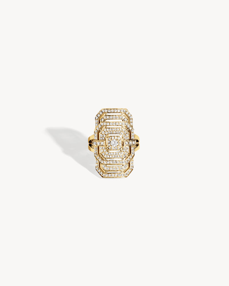 My Way Ring - Yellow Gold & Diamonds - Image 1