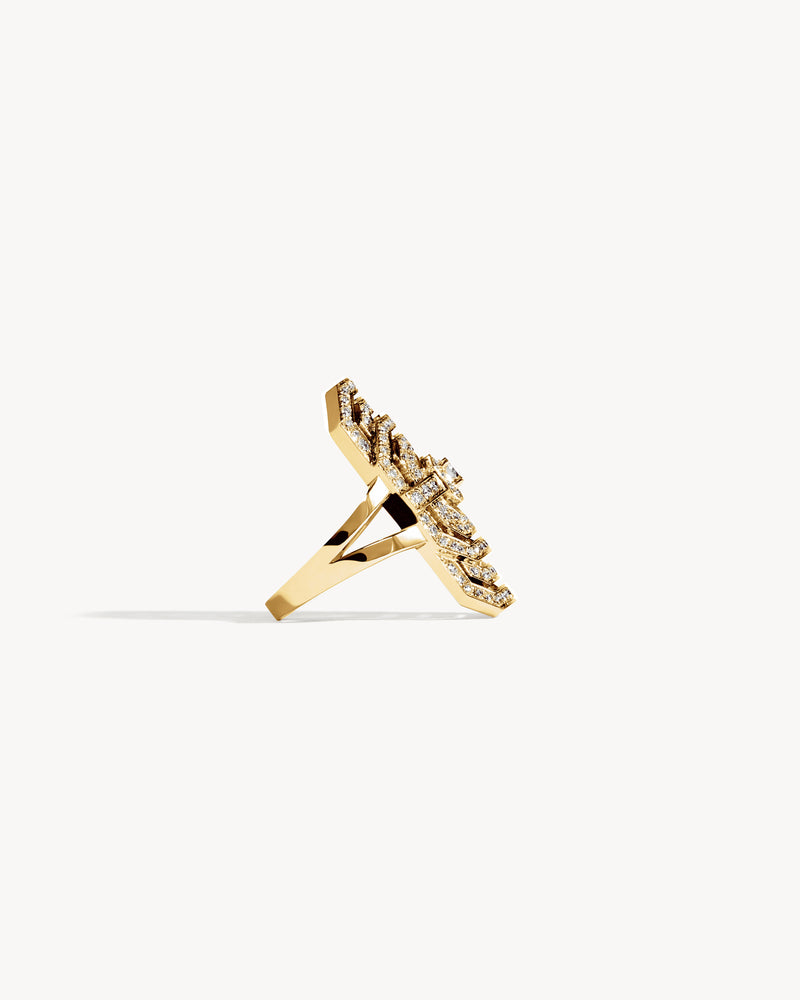 My Way Ring - Yellow Gold & Diamonds - Image 3