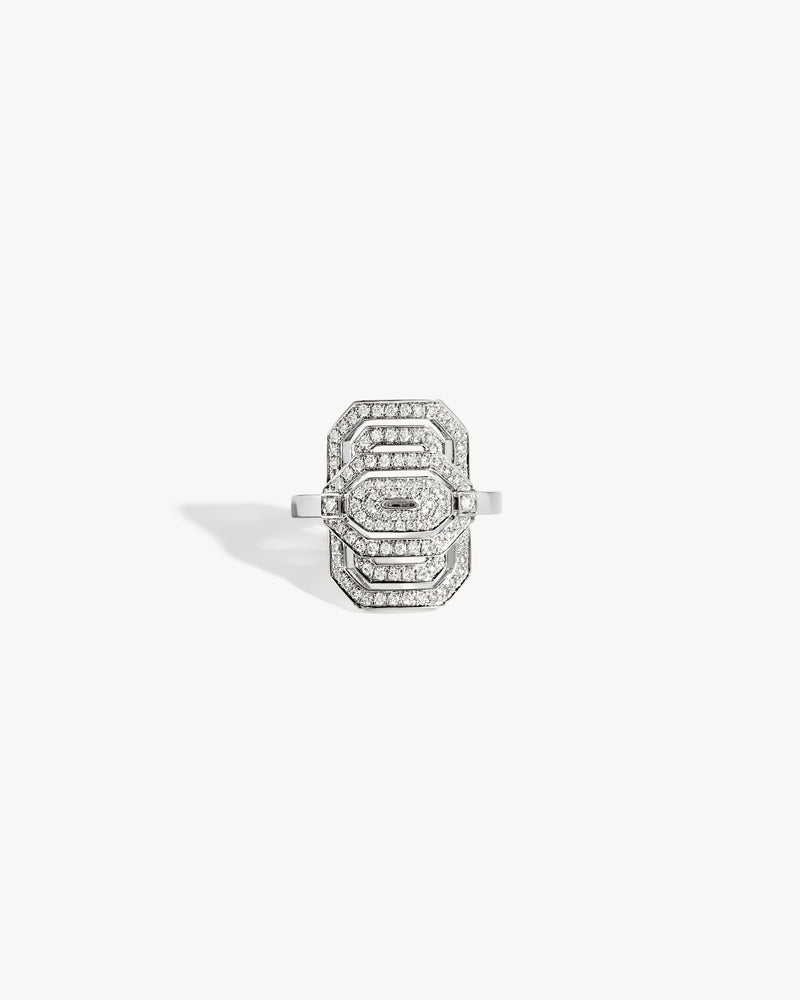 Petite My Way Ring - Silver & Diamonds - Image 1