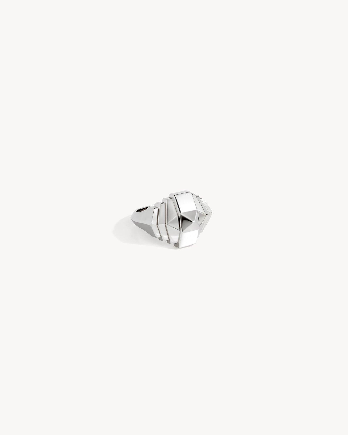 Bague Rockaway Mini Pyramide - Argent