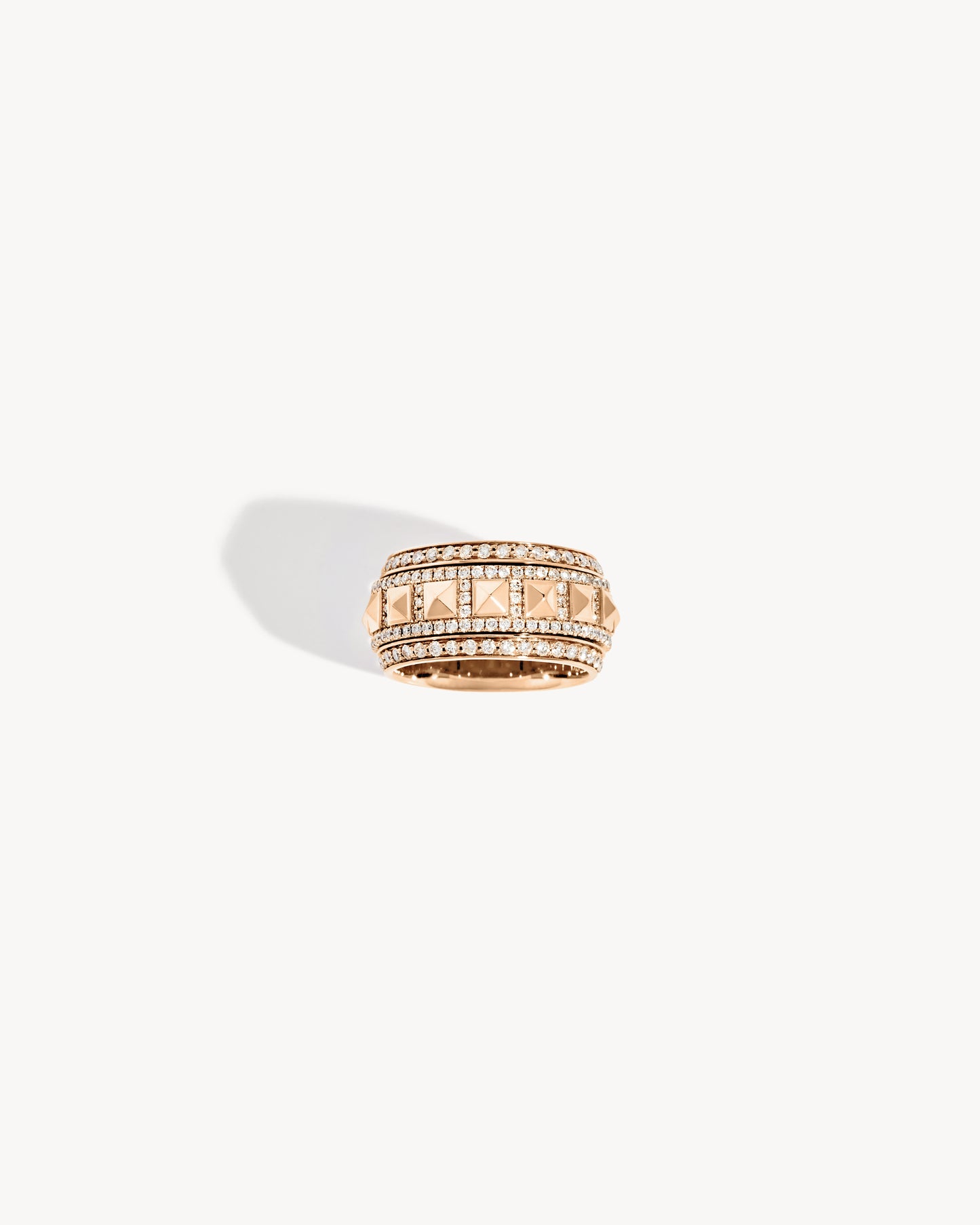 Bague Rockaway Spinner - Or Rose & Diamants