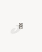 Rockaway Picots Earcuff - Silver & Diamonds