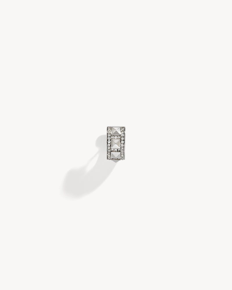 Rockaway Picots Earring - Silver & Diamonds - Image 1