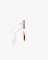 Rockaway Peak Hoop Earring - Pink Gold & Diamonds
