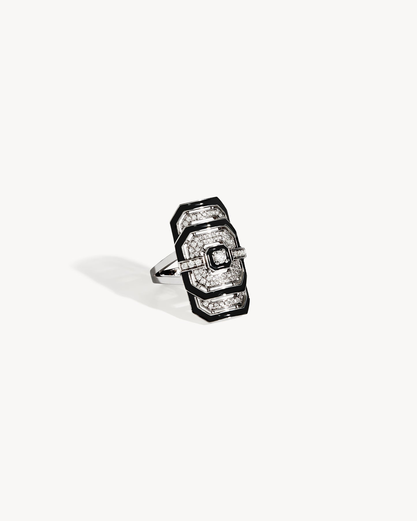 My Way Ring - Silver, Enamel & Diamonds