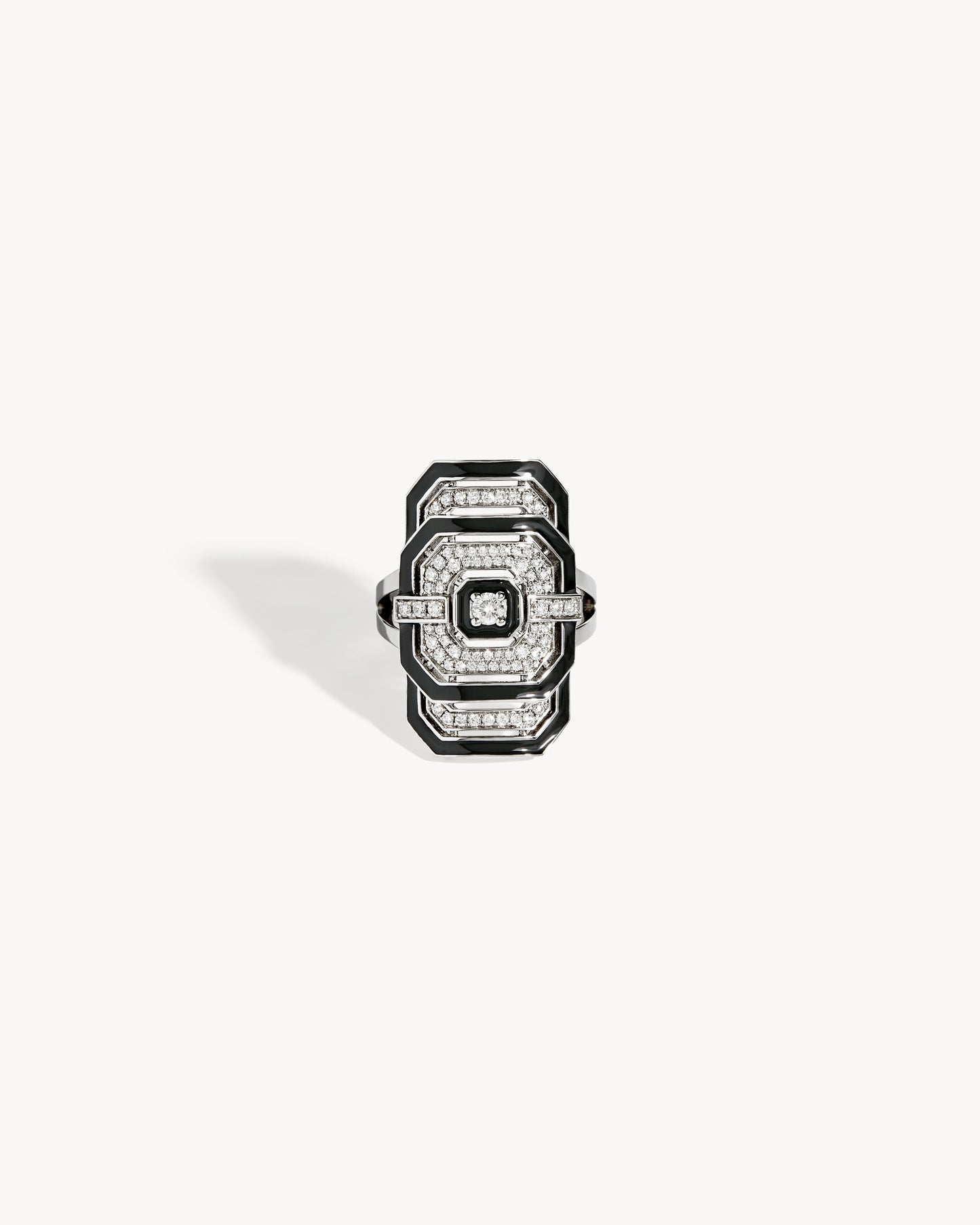 My Way Ring - Silver, Enamel & Diamonds