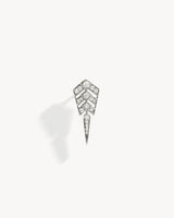 Stairway S Earring - Silver & Diamonds