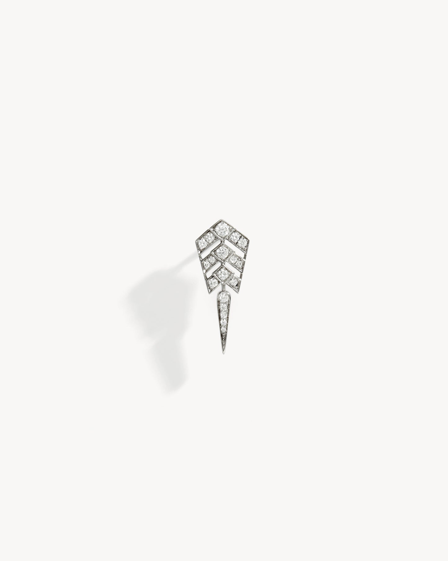 Boucle d'oreille Stairway S - Argent & Diamants