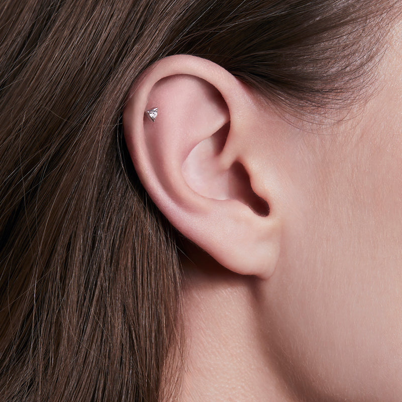 Piercing Anyway Triangle - Or Blanc & Diamants - Image 2