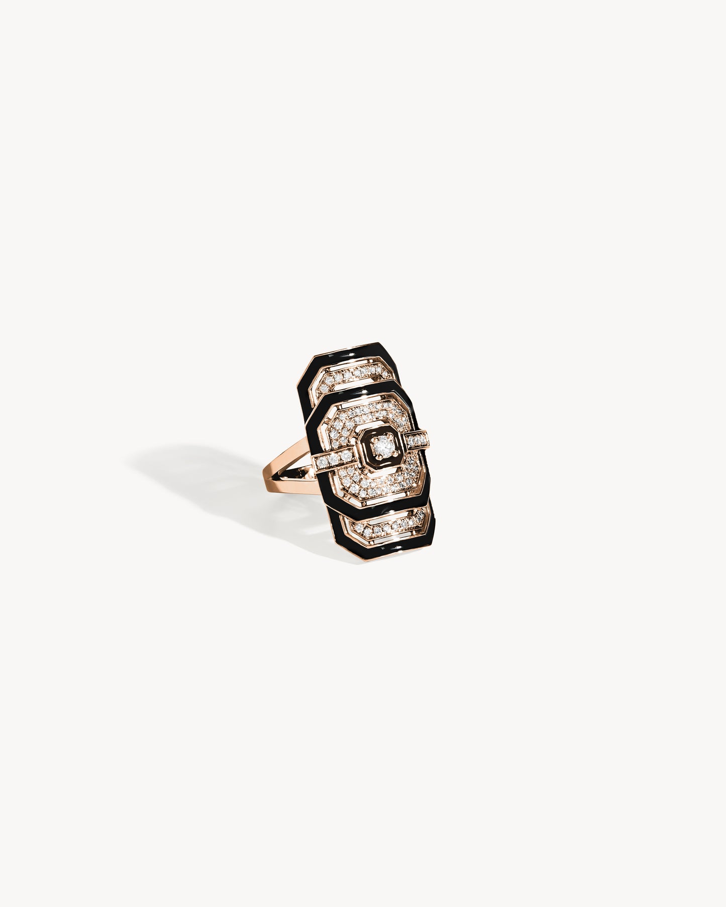 Bague My Way - Or Rose, Émail & Diamants