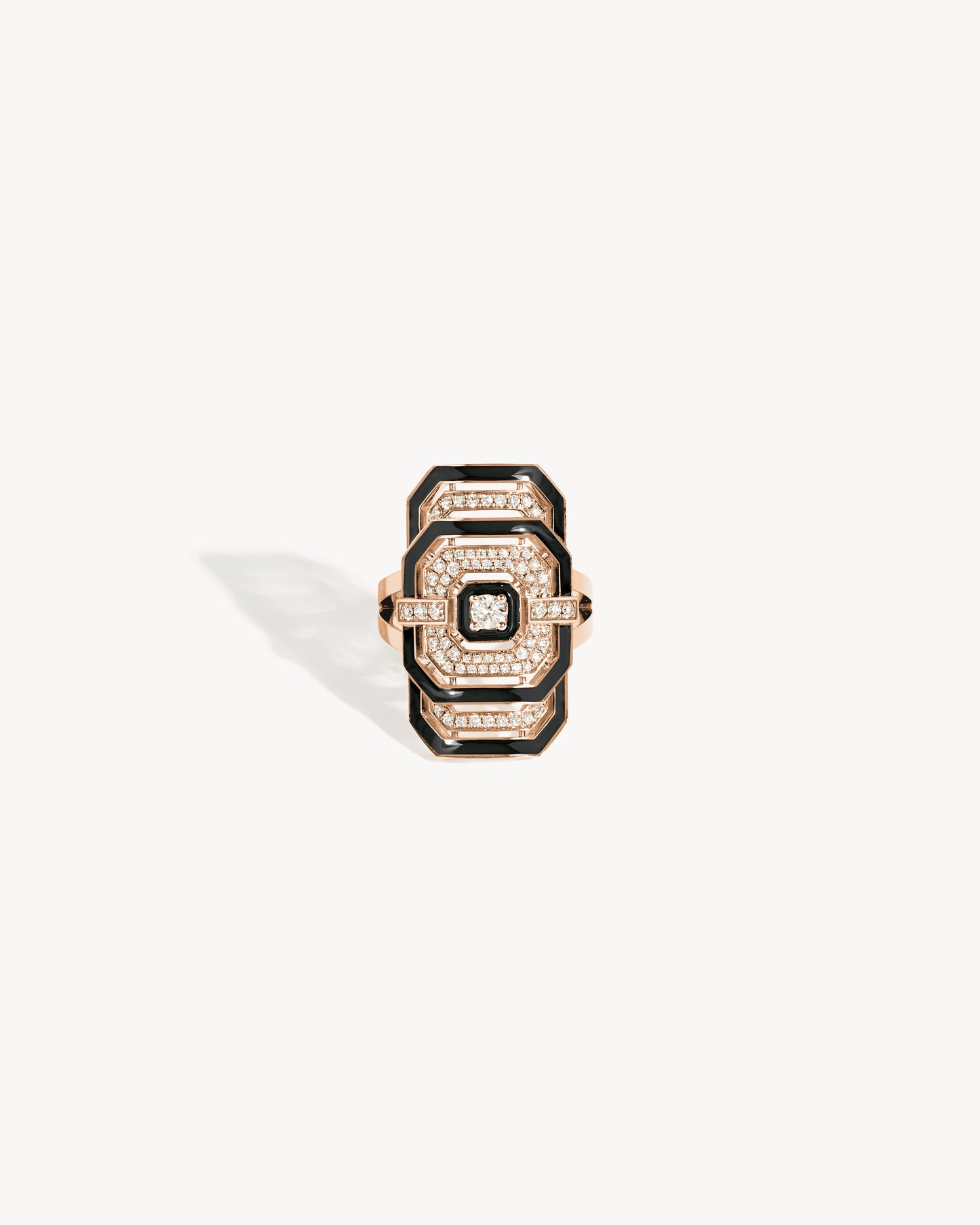 Bague My Way - Or Rose, Émail & Diamants