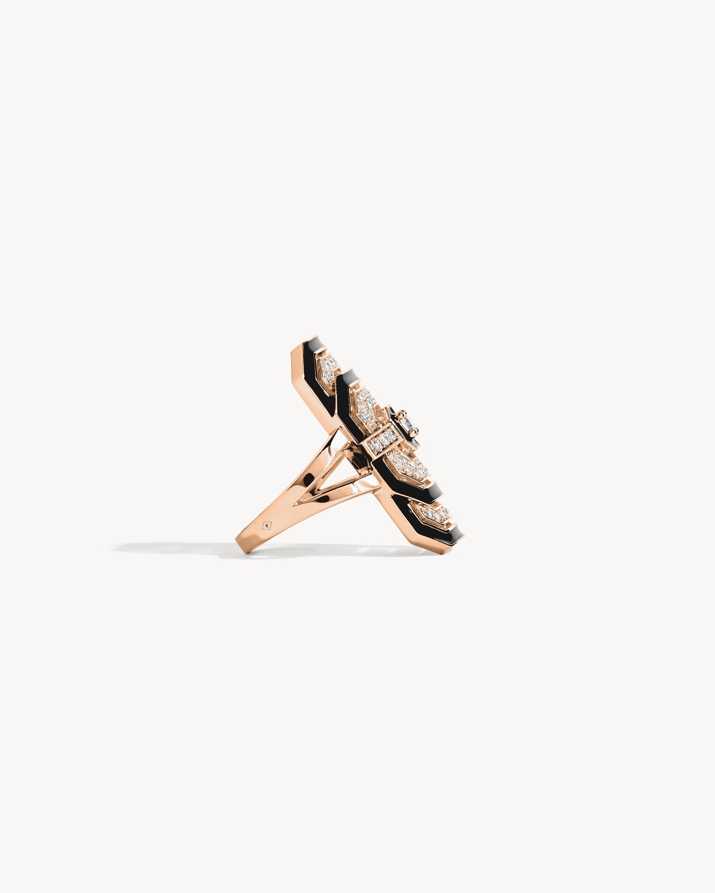 Bague My Way - Or Rose, Émail & Diamants