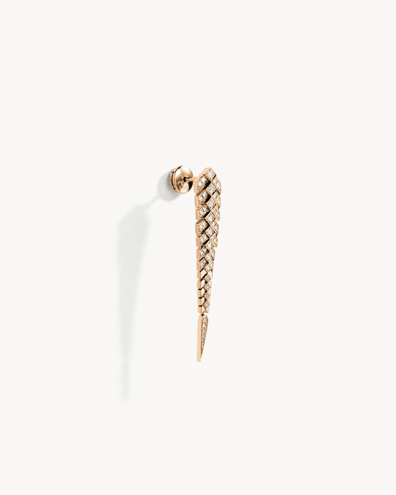 Boucle d'oreille Stairway M - Or Rose & Diamants - Image 3