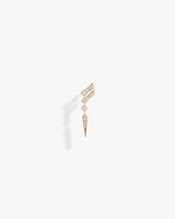 Boucle d'oreille Stairway Wings - Or Rose & Diamants