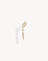 Stairway Wings Earrings - Pink Gold & Diamonds