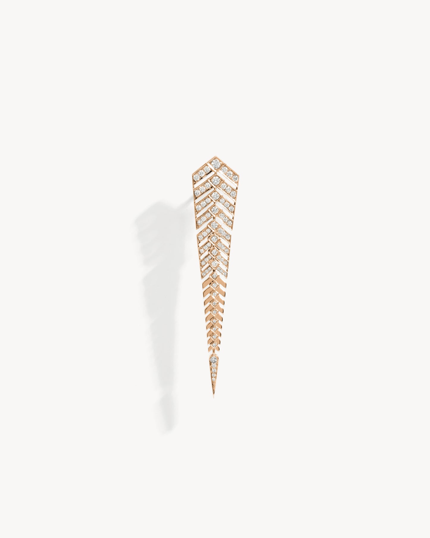 Boucle d'oreille Stairway XL - Or Rose & Diamants