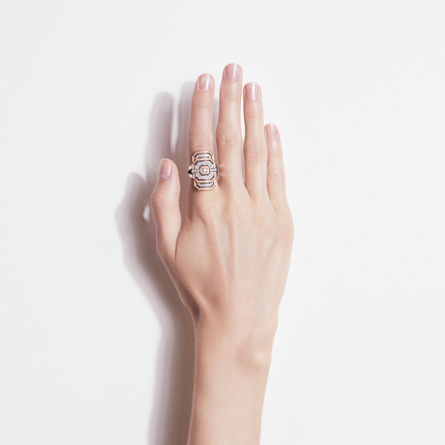 Bague My Way - Or Rose, Argent & Diamants
