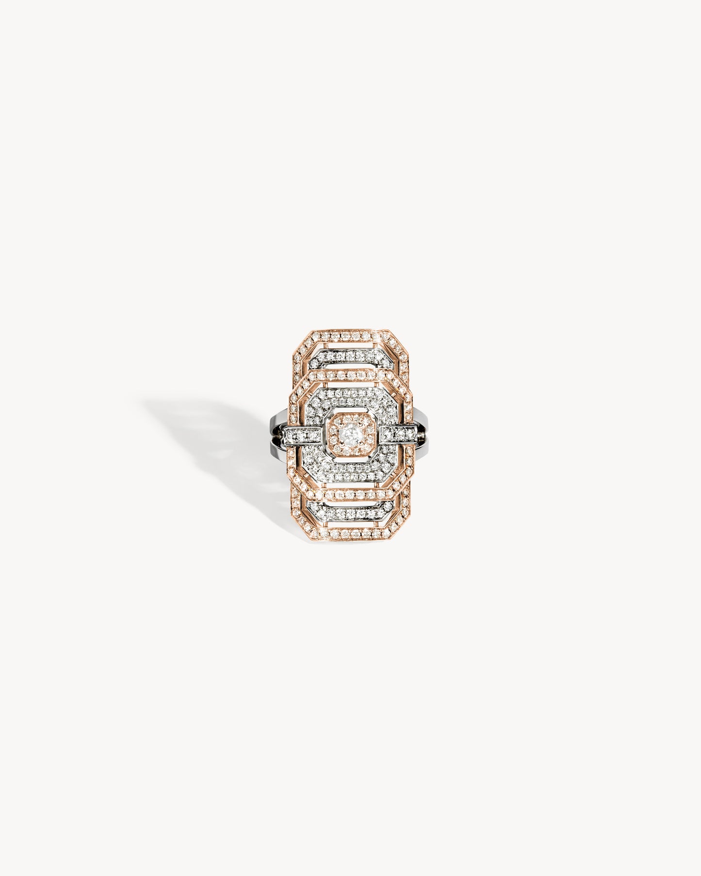 My Way Ring - Pink Gold, Silver & Diamonds