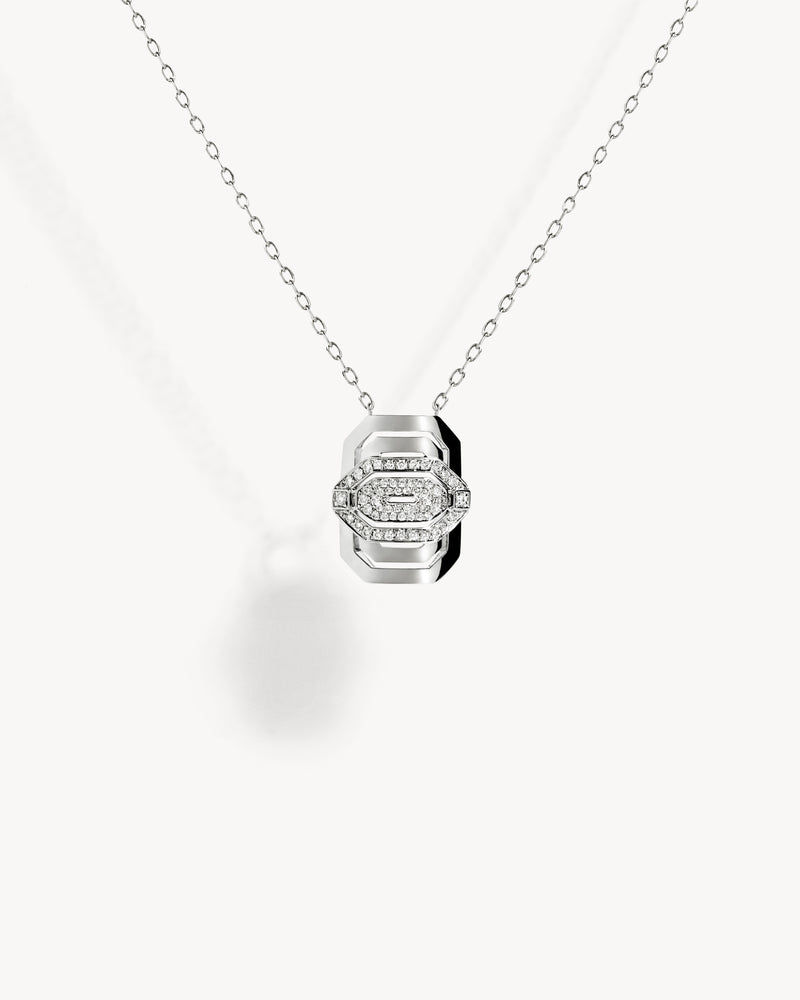 Collier Petite My Way Semi Pavé - Argent & Diamants - Image 1