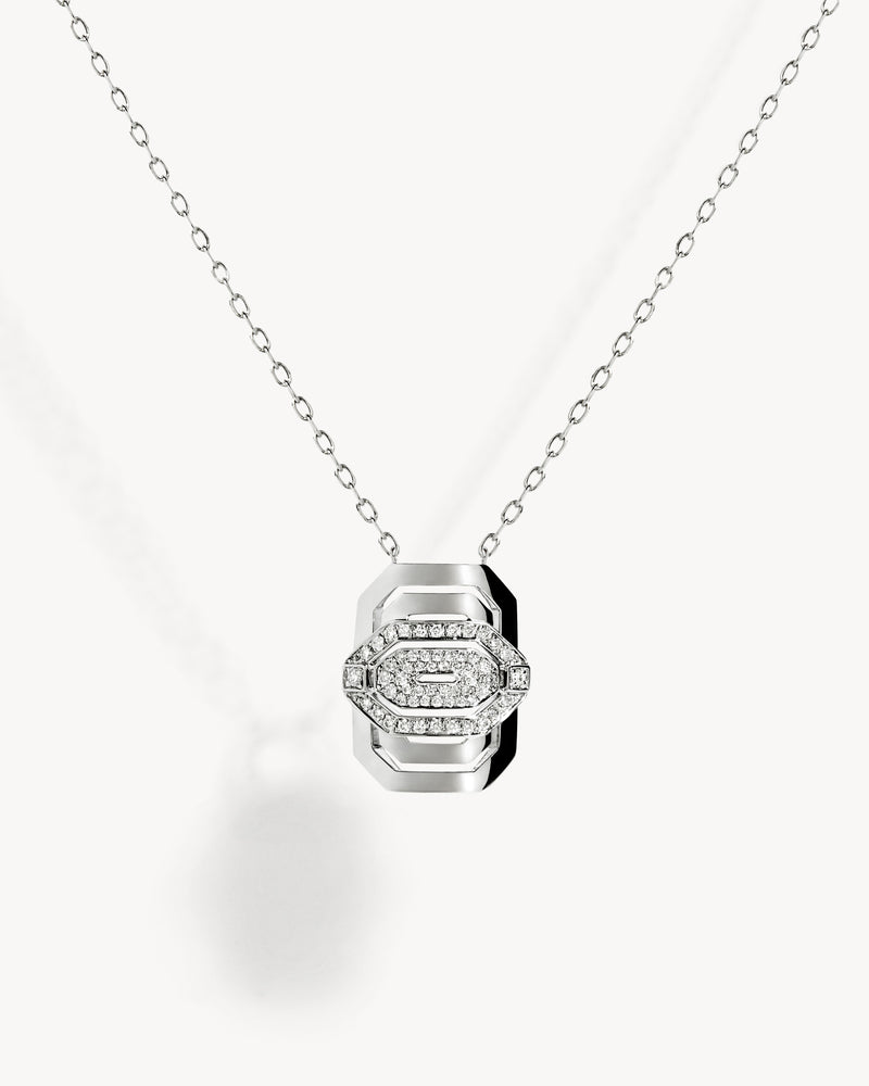 Collier Petite My Way Semi Pavé - Argent & Diamants - Image 1