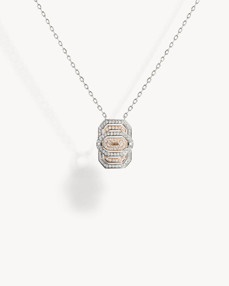 Collier Petite My Way - Or Rose, Argent & Diamants - Image 1