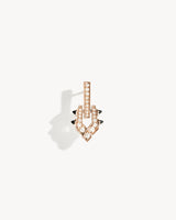 Spike Earring - Pink Gold, Black Agates & Diamonds