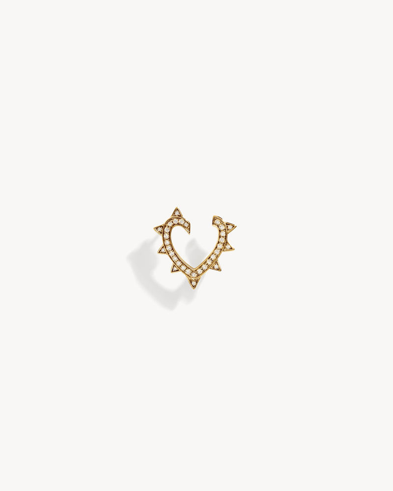 Rockaway Heart Earring - Yellow Gold & Diamonds - Image 1