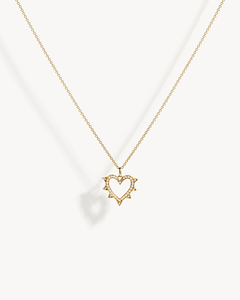 Rockaway Heart Necklace - Yellow Gold & Diamonds - Image 1